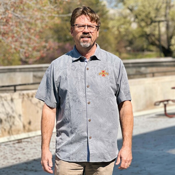 Tommy Bahama I-State Gray Sport Coconut Point Palm Vista Camp Button Down